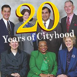 Members of the first council of the brand-new City of Lakewood, 1996.