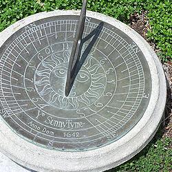 A sundial…perhaps not the best choice for telling time here in the soggy Northwest.
