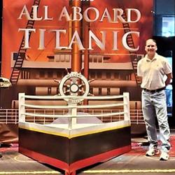 Peter Cook at Titanic Exhibit